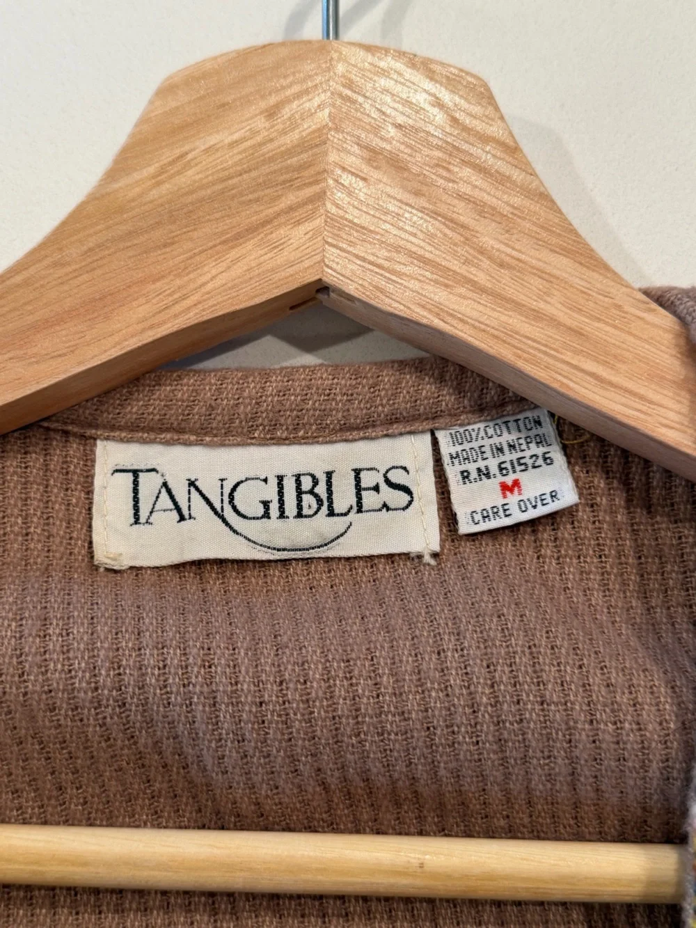 TANGIBLES Vintage Striped Cotton‎ Button Vest in Earth Tones Medium